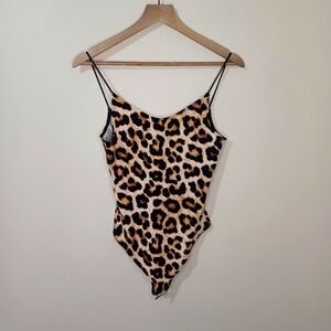 H&M Women's Leopard Bodysuit NWT